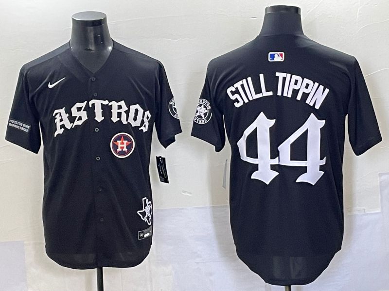 Men 2025 Houston Astros 44 Still Tippin Black Seven generations Joint Name Nike MLB Jersey style 15